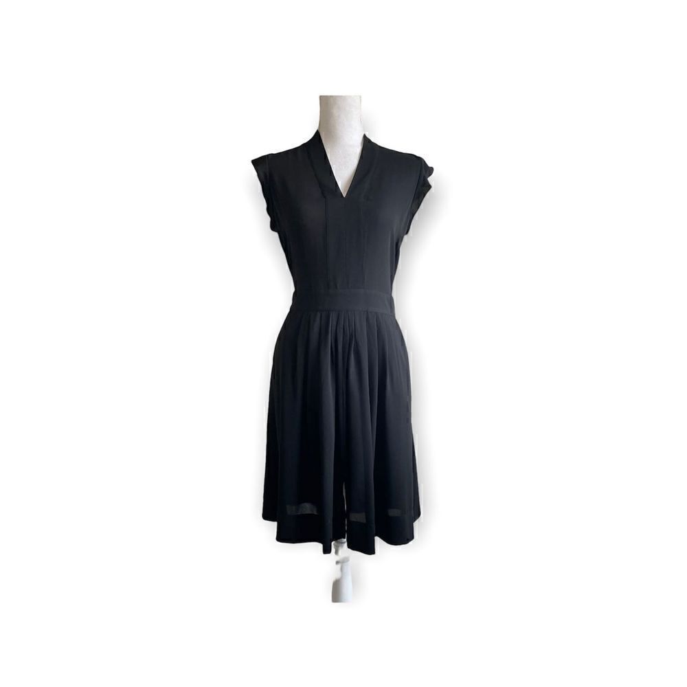 Who What Wear Sheer Flowy Black Dress